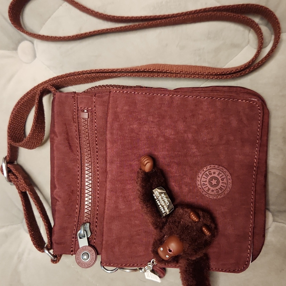 Kipling Burgundy El Dorado Crossbody Bag